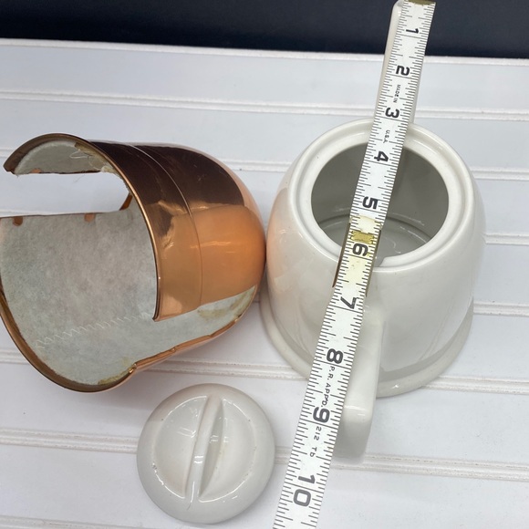 Ceramic Coffee Pot Tea Copper Insulator Cozy - Picture 9 of 13